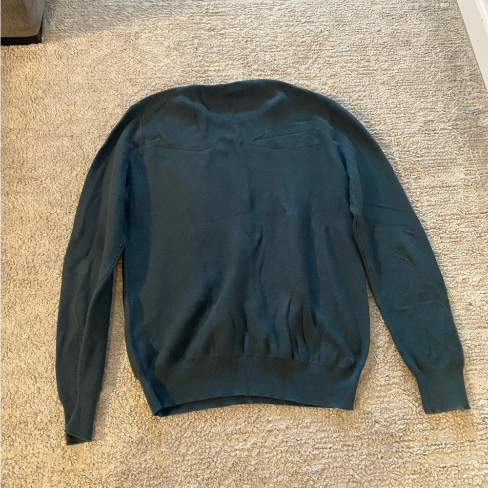 Jcrew Long-sleeve textured dark green Sweater Size Small